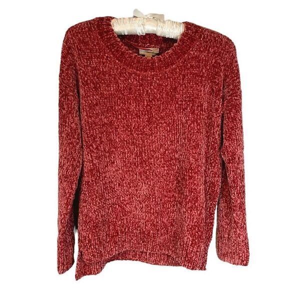 Cupio Blush Scoop Neck Chenille Sweater Womens Soft New with Tags Orange Red - Picture 2 of 8